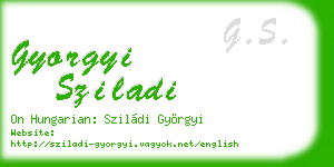 gyorgyi sziladi business card