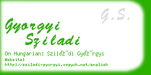 gyorgyi sziladi business card